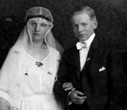 Brautleute Martha und Karl Jonny Hagen am 22.5.1922