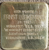 Stolperstein fr Ernst Lbkemann